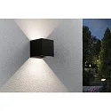 Paulmann battery wall luminaire NYARA UP&DOWN square IP44, black 