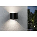 Paulmann battery wall luminaire NYORA UP&DOWN round IP44, black 