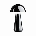 Lámpara de mesa a pilas ONZO con conexión USB, con regulador táctil IP44, brillante, negro regulable
