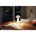 Paulmann Lámpara de mesa a pilas ONZO con conexión USB, con regulador táctil IP44, brillante, blanco regulable