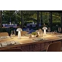Paulmann Lámpara de mesa a pilas ONZO con conexión USB, con regulador táctil IP44, brillante, blanco regulable