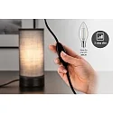 Paulmann table lamp PIA cylindrical, with switch E14, grey, black matt dimmable
