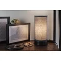 Paulmann table lamp PIA cylindrical, with switch E14, grey, black matt dimmable