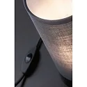 Paulmann table lamp PIA cylindrical, with switch E14, grey, black matt dimmable