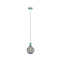 Luminaria colgante NEORDIC TILLA de 1 llama E27 IP20, verde claro regulable