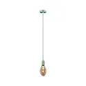 Luminaria colgante NEORDIC TILLA de 1 llama E27 IP20, verde claro regulable