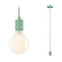 Luminaria colgante NEORDIC TILLA de 1 llama E27 IP20, verde claro regulable