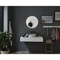 Paulmann Espejo con iluminación MIRRA LED Ø 60CM redondo, CCT Switch, con regulador táctil, con función de calefacción IP44