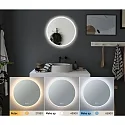 Paulmann Espejo con iluminación MIRRA LED Ø 60CM redondo, CCT Switch, con regulador táctil, con función de calefacción IP44