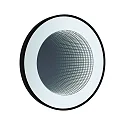 Paulmann Espejo con iluminación MIRO 3D LED INFINITY redondo, Tunable White IP44, negro mate regulable
