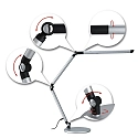 Paulmann Luminaria de escritorio FLEXBAR CCT Switch, ajustable, con regulador táctil IP20, plata mate regulable