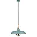 Paulmann Luminaria colgante NEORDIC JUNA de 1 llama E27, verde claro, madera, color cobre regulable