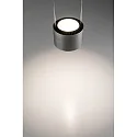 Paulmann Luminaria colgante ALDAN LED Arriba-Abajo, de 3 llamas, aluminio cepillado, negro regulable