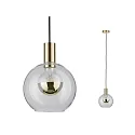 Paulmann Luminaria colgante NEORDIC ESBEN E27, claro, latón cepillado regulable
