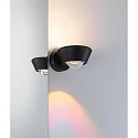 Paulmann Luminaria de pared SABIK LED Arriba-Abajo, giratorio, con la óptica del lente IP44, negro regulable