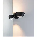 Paulmann Luminaria de pared SABIK LED Arriba-Abajo, giratorio, con la óptica del lente IP44, negro regulable