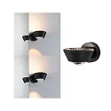 Paulmann Luminaria de pared SABIK LED Arriba-Abajo, giratorio, con la óptica del lente IP44, negro regulable