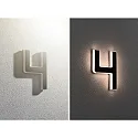 Paulmann Luz solar para el número de la casa con batería, indirecta IP44, negro, blanco mate 
