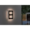 Paulmann Luz solar para el número de la casa con batería, indirecta IP44, negro, blanco mate 