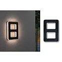 Paulmann Luz solar para el número de la casa con batería, indirecta IP44, negro, blanco mate 