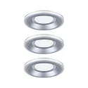 Luminaria empotrable SORMUS redondo, juego de 3 IP65, cromado mate  3x 6,5W 560lm 3000K 100° 100° CRI >80