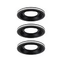 Luminaria empotrable SORMUS redondo, juego de 3 IP65, negro mate  3x 6,5W 560lm 3000K 100° 100° CRI >80