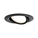 Luminaria empotrable NOVA PLUS COIN LED giratorio LED IP65, negro mate regulable 6W 470lm 2700K CRI 80-89