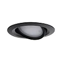 Paulmann Luminaria empotrable NOVA PLUS COIN LED giratorio LED IP65, negro mate regulable 6W 470lm 2700K CRI 80-89