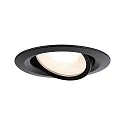 Luminaria empotrable NOVA PLUS giratorio GU10|GU5,3 IP65, negro mate regulable