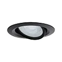 Paulmann Luminaria empotrable NOVA PLUS giratorio GU10|GU5,3 IP65, negro mate regulable