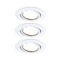 Luminaria empotrable BASE COIN LED giratorio, juego de 3, controlable por ZigBee LED IP20