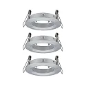 Paulmann Luminaria empotrable CHOOSE rígido, juego de 3 IP44, aluminio regulable