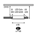 Paulmann Luminaria empotrable CHOOSE rígido, juego de 3 IP44, aluminio regulable