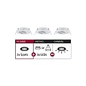 Set of 3 Recessed luminaire CHOOSE, swivelling, IP23, 230V, max. 3x 10W Ø5.1cm, white matt