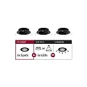 Set of 3 Recessed luminaire CHOOSE, swivelling, IP23, 230V, max. 3x 10W Ø5.1cm, black matt