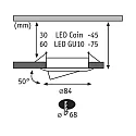 Paulmann Set of 3 Recessed luminaire CHOOSE, swivelling, IP23, 230V, max. 3x 10W Ø5.1cm, black matt