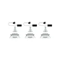 Paulmann Recessed luminaire LED Nova, IP65, round, 7W, GU10, set of 3 swiveling
