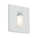 Luminaria de pared empotrable WALL angular, con detector de movimiento, blanco