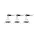 Paulmann Luminaria empotrable NOVA LED rígido, juego de 3 GU10 IP44, hierro cepillado  6,5W 470lm 4000K 36° 36° CRI >80