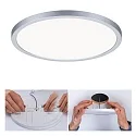 LED Recessed Panel AERO VariFit DIM, round, IP44, Ø 23cm, 18W 4000K, 3-step dimmable, chrome matt