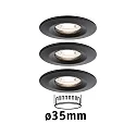 Paulmann recessed luminaire NOVA MINI COIN rigid, set of 3 IP23, 4W 310lm 2700K 38° 38° CRI >80