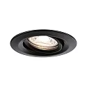 Paulmann Luminaria empotrable NOVA MINI PLUS COIN giratorio, juego de 3 IP23, negro mate regulable 4W 310lm 2700K 38° 38° CRI >80