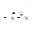 Paulmann Luminaria de subestructura PUKK juego de 3, cromado mate  3,5W 210 | 300lm 2700K