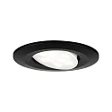 Paulmann Luminaria empotrable CALLA giratorio, juego de 3 IP65, negro mate regulable 5W 430 | 550lm 3000K 100° 100° CRI >80
