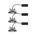 Paulmann Luminaria empotrable CALLA giratorio, juego de 3 IP65, negro mate regulable 5W 430 | 550lm 3000K 100° 100° CRI >80