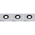 Paulmann Luminaria empotrable CALLA giratorio, juego de 3 IP65, negro mate regulable 5W 430 | 550lm 3000K 100° 100° CRI >80