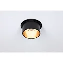 Paulmann Luminaria empotrable GIL COIN LED redondo, rígido IP44, dorado, negro mate regulable 470lm 2700K CRI >80