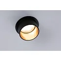 Paulmann Luminaria empotrable GIL COIN LED redondo, rígido IP44, dorado, negro mate regulable 470lm 2700K CRI >80