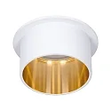 Paulmann Luminaria empotrable GIL COIN LED redondo, rígido IP44, dorado, blanco mate regulable 470lm 2700K CRI >80