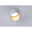 Paulmann Luminaria empotrable GIL COIN LED redondo, rígido IP44, dorado, blanco mate regulable 470lm 2700K CRI >80